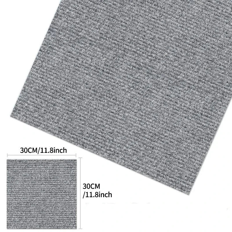 30x30cm Peel & Stick Carpet Tiles Non-Slip Self Adhesive Floor Mats (10–40 PCS)