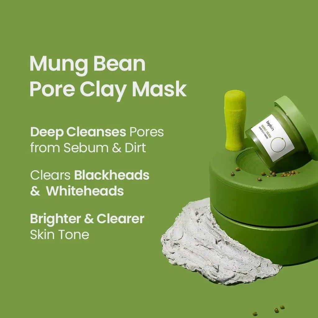 Korean Mung Bean Skincare Set – pH-Balanced Cleansing Foam & Pore Care Kit