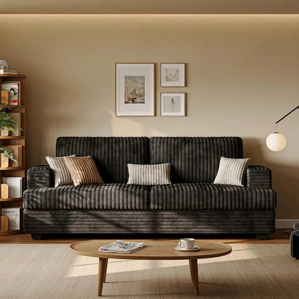 Compact Chenille Sectional Sofa for Small Apartments