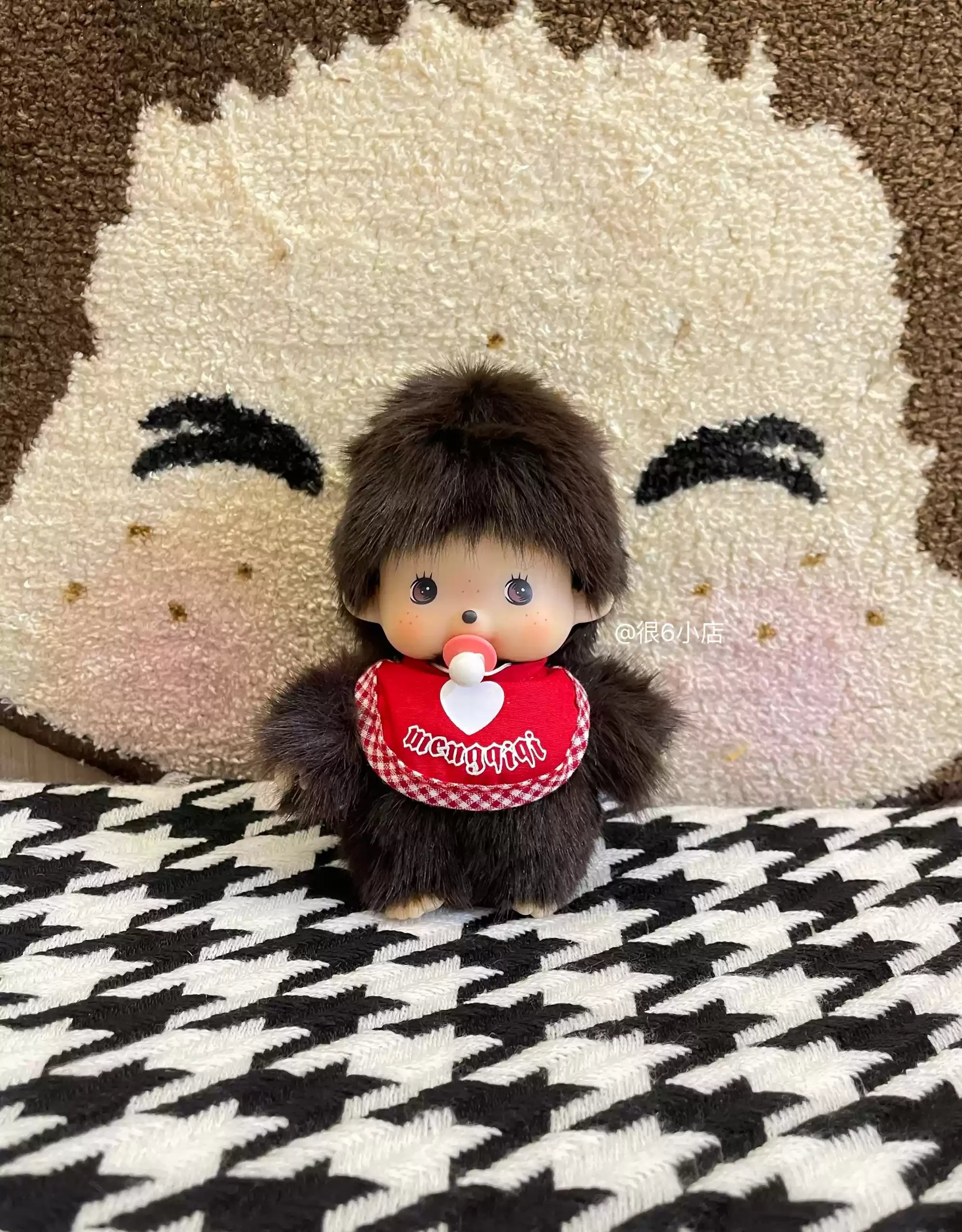 Kawaii Mongon Monkey Plush Keychain – 15cm Cute Doll Bag Accessory