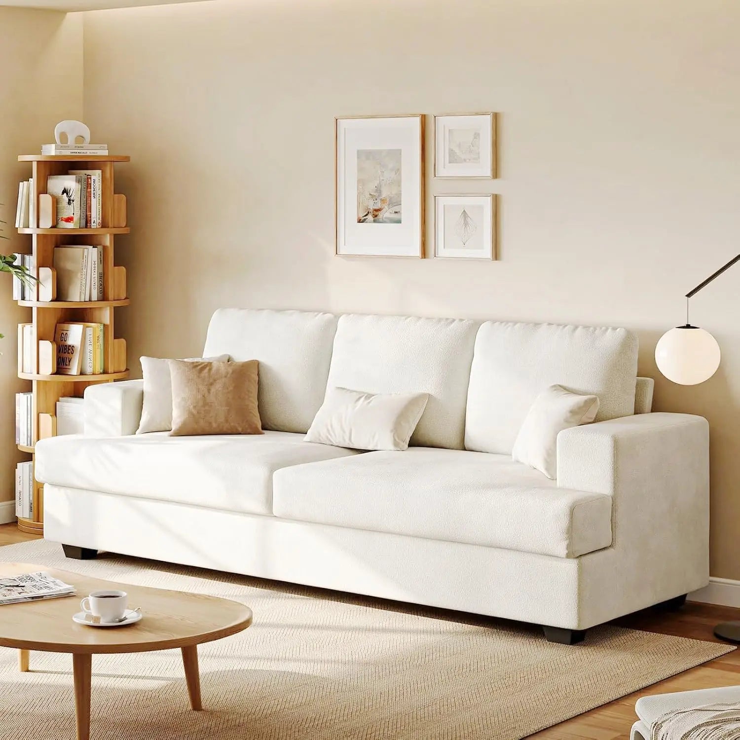 Compact Chenille Sectional Sofa for Small Apartments