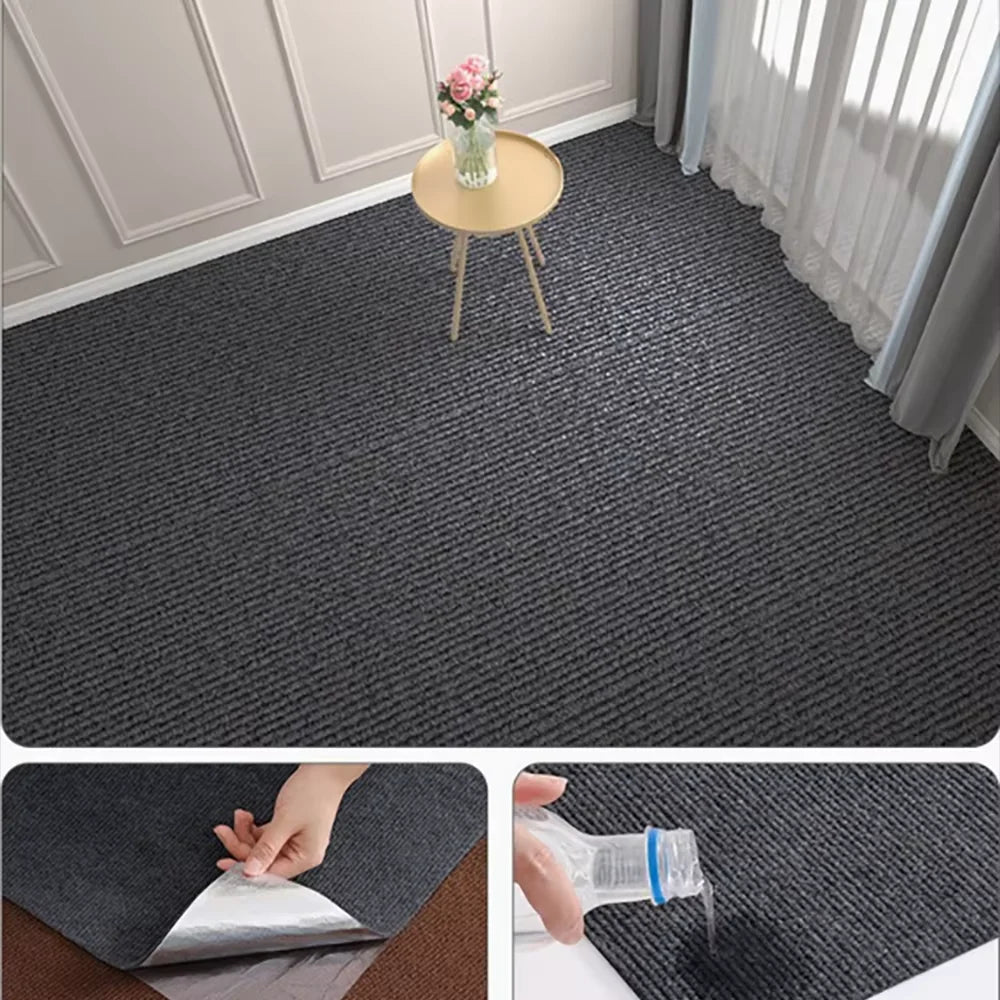 40cmX3m Kitchens Bedroom Rug Water Uptake Home Decor Self-adhesive Room Decoration Bathroom Rugs Solid Color Carpet Living Room