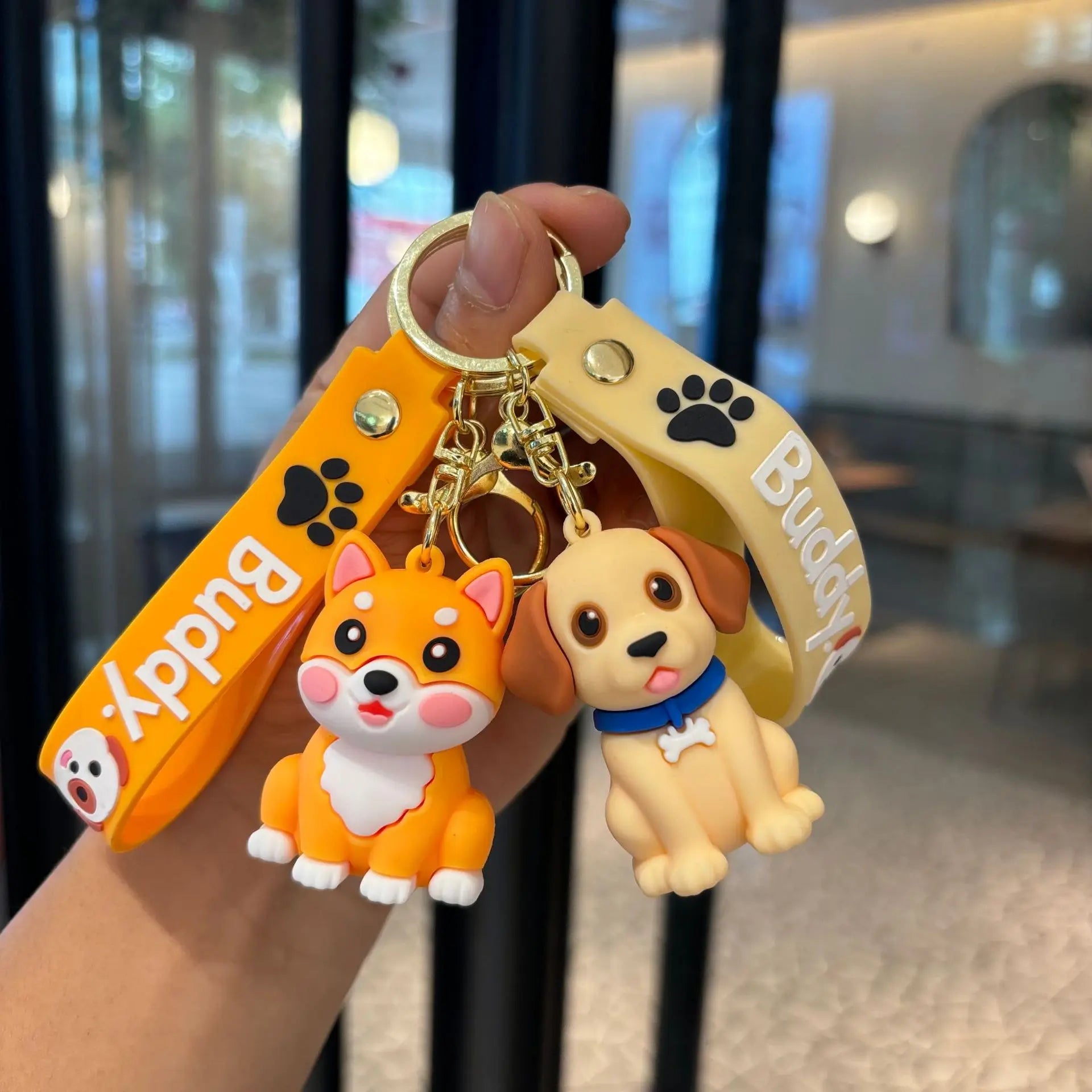 Cute Animal Dog Keychain – PVC Mini Puppy Bag Accessory