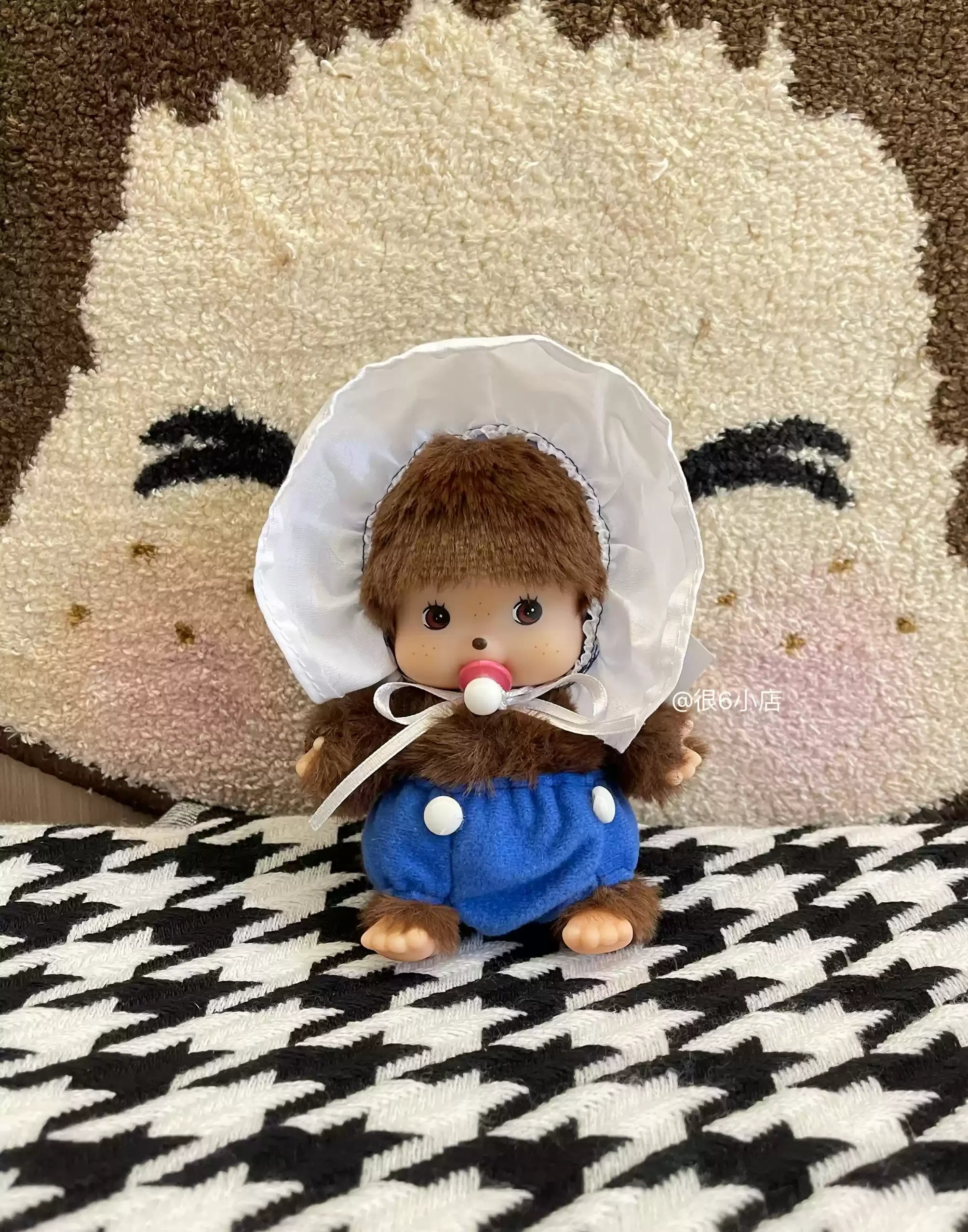 Kawaii Mongon Monkey Plush Keychain – 15cm Cute Doll Bag Accessory