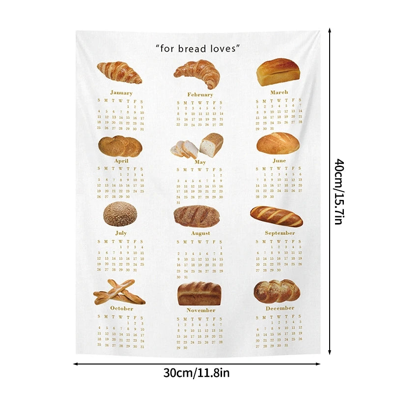 2026 Calender Wall Hanging Cloth Background Photo Props Calendar Tapestry