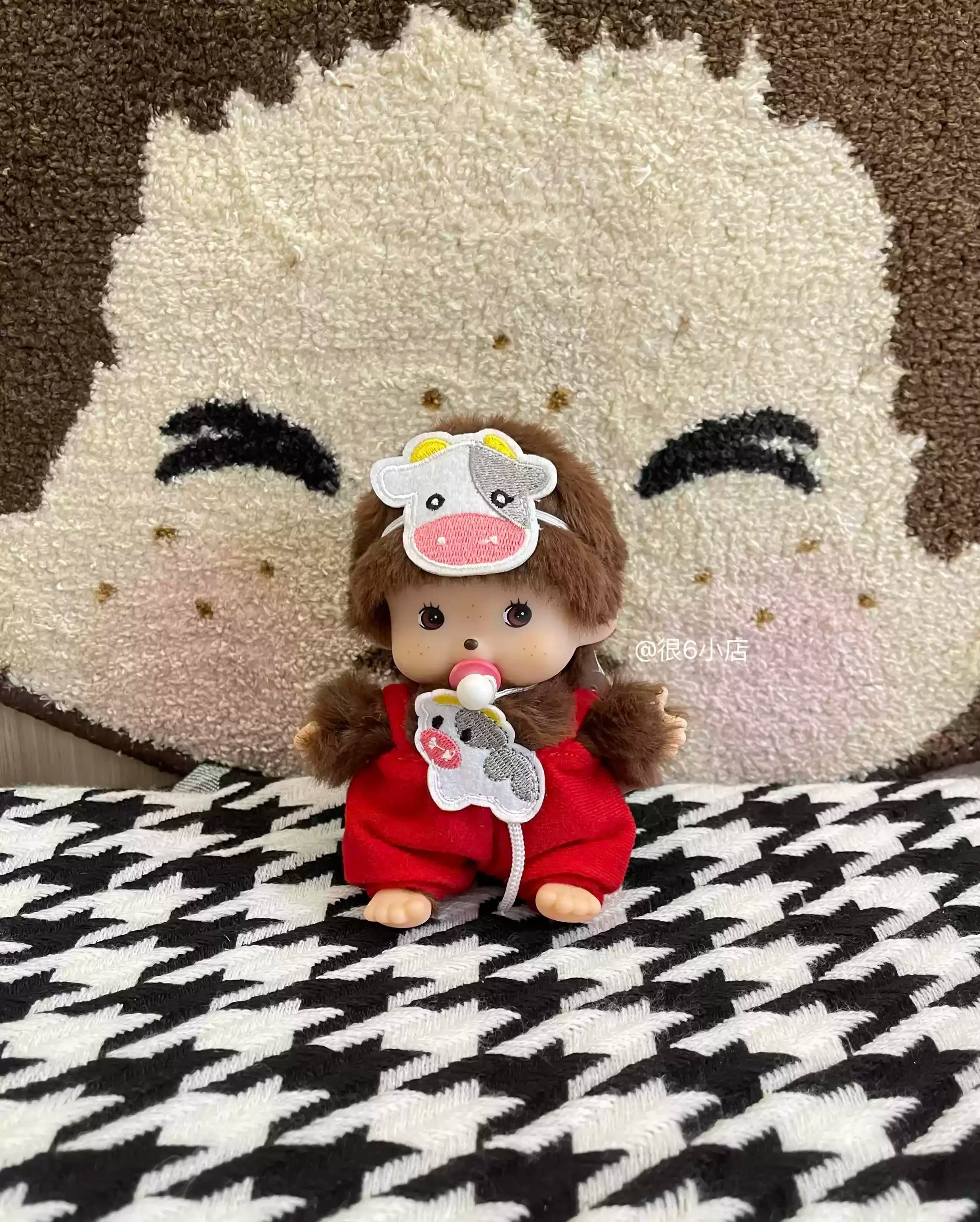 Kawaii Mongon Monkey Plush Keychain – 15cm Cute Doll Bag Accessory