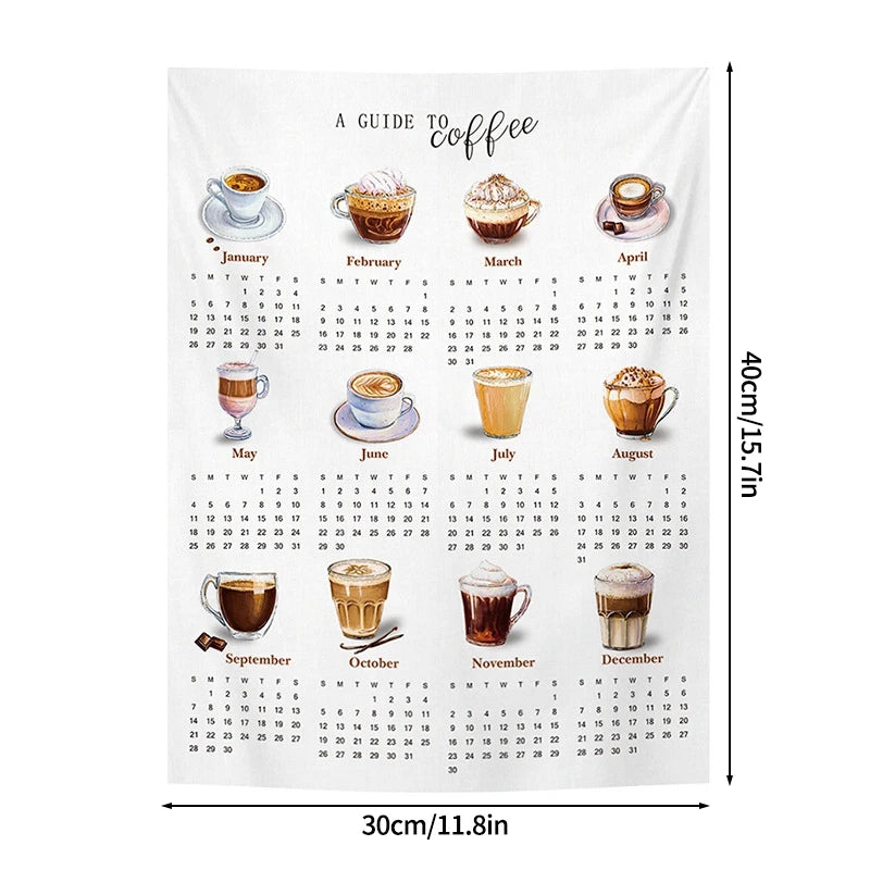 2026 Calender Wall Hanging Cloth Background Photo Props Calendar Tapestry