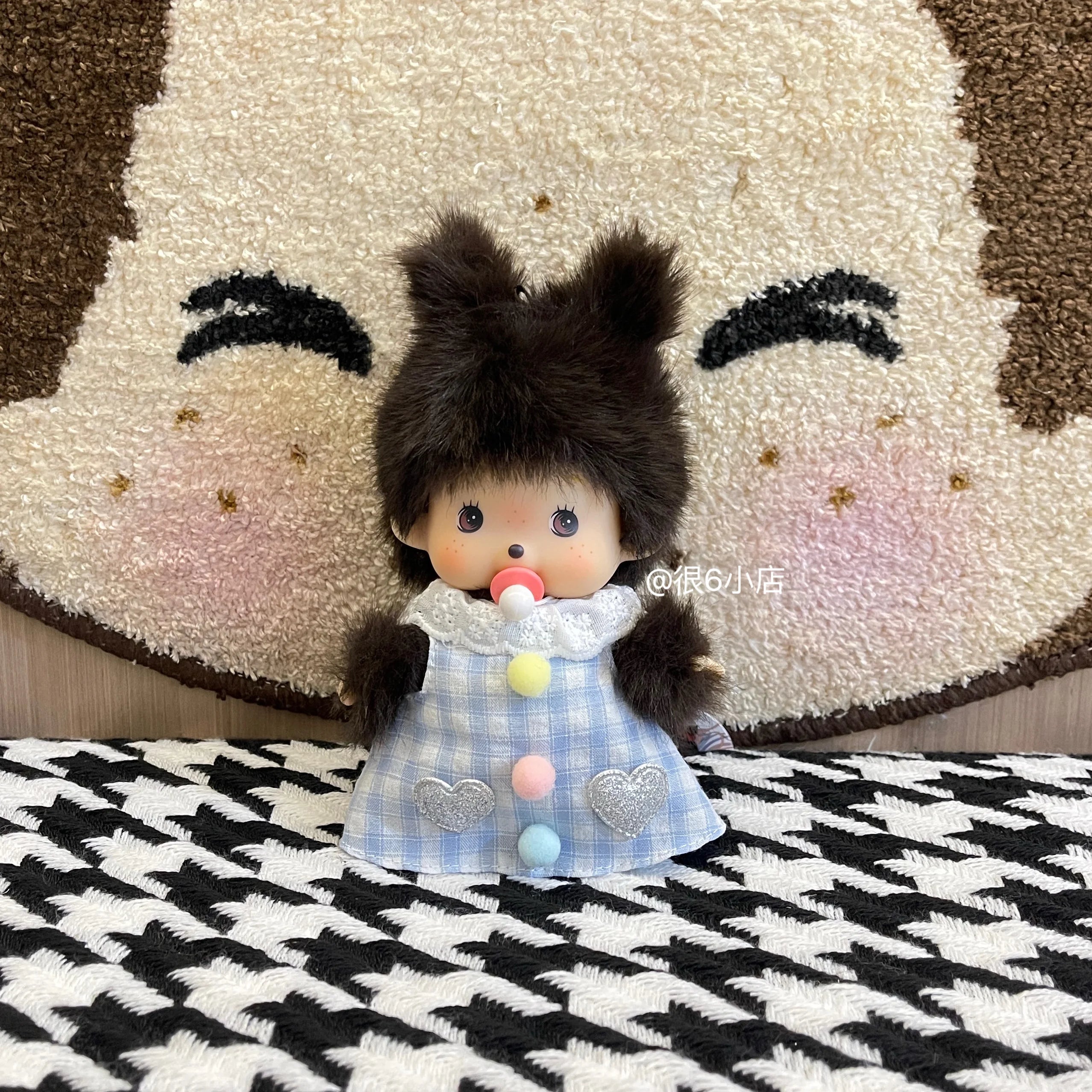 Kawaii Mongon Monkey Plush Keychain – 15cm Cute Doll Bag Accessory