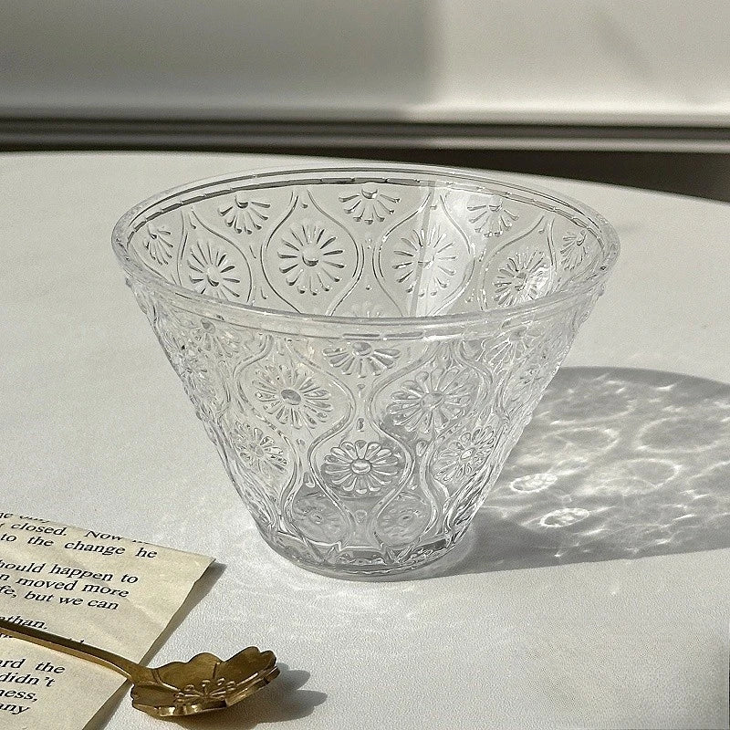 255ml Hand-Blown Glass Dessert Bowl – Transparent Ice Cream, Parfait & Cold Drink Cup