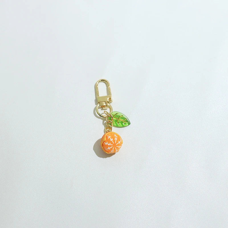 Cute Orange Fruit Keychain – Cartoon Citrus Bag Pendant Accessory