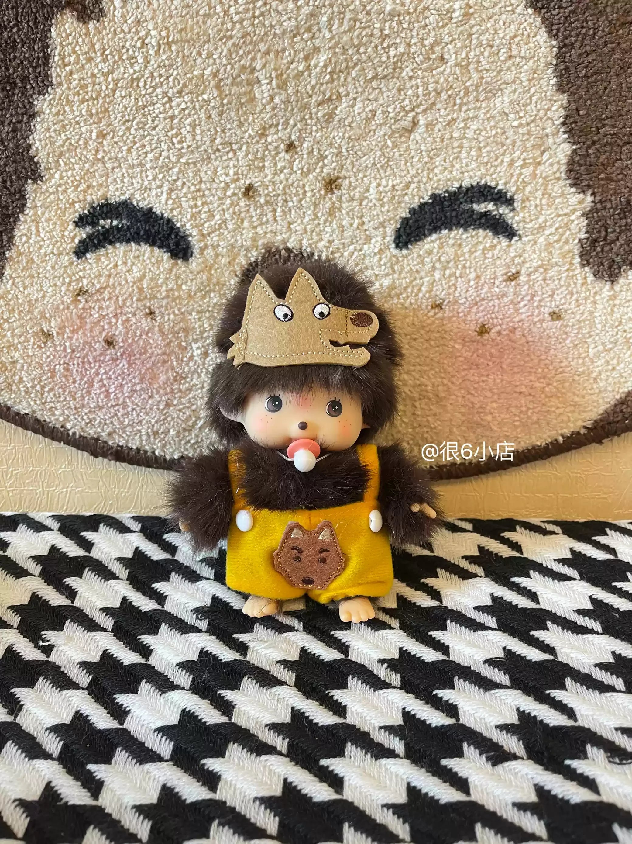 Kawaii Mongon Monkey Plush Keychain – 15cm Cute Doll Bag Accessory