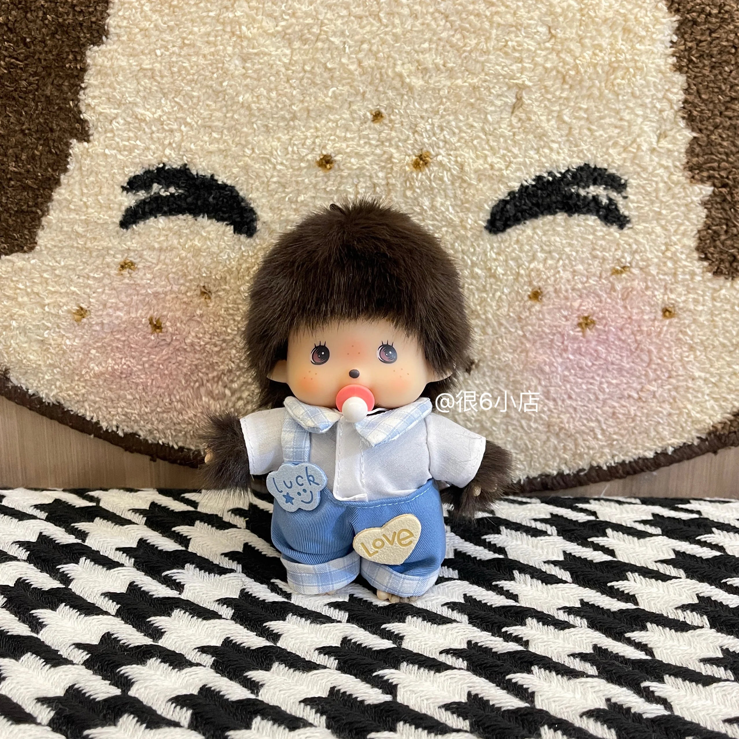 Kawaii Mongon Monkey Plush Keychain – 15cm Cute Doll Bag Accessory