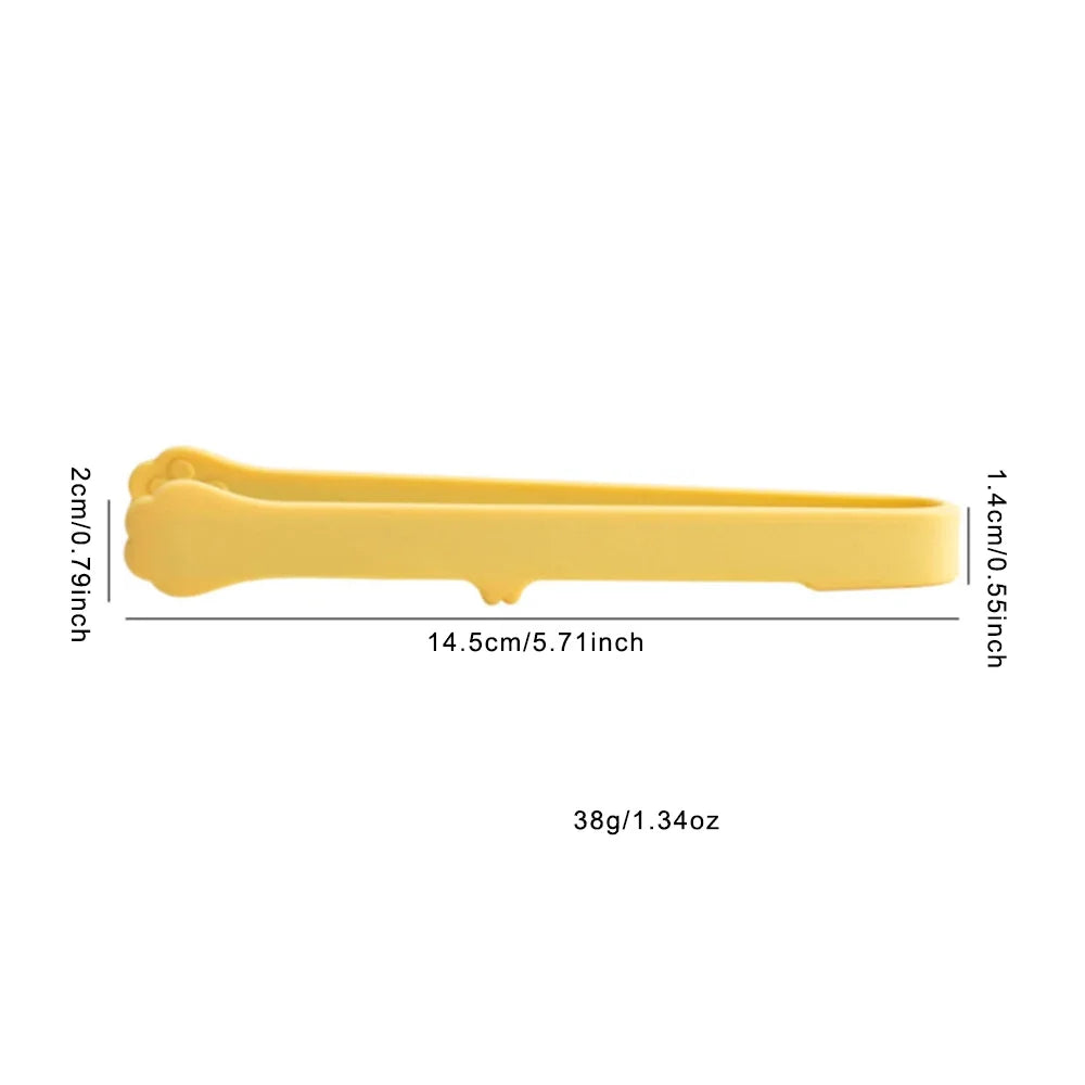 Creative Cat Paw Silicone Mini Food Tongs – Non-Slip Snack Ice Bread Serving Clip