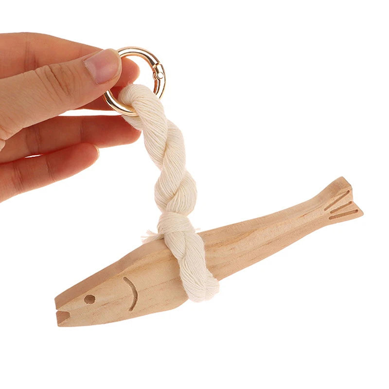 Handmade Wooden Fish Hanging Ornament – Natural Wall & Door Decoration for Home, Bedroom, Entryway & Car