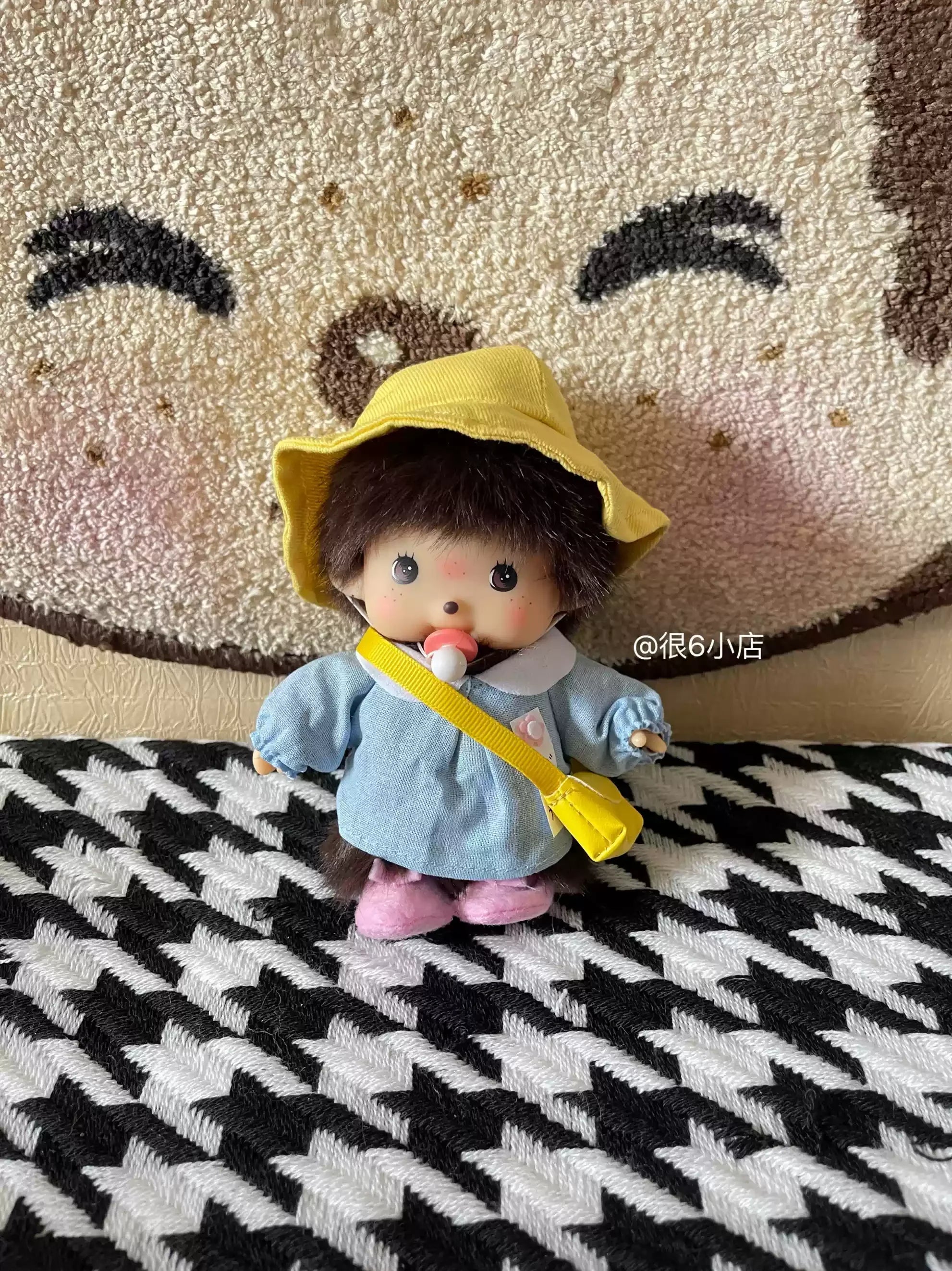 Kawaii Mongon Monkey Plush Keychain – 15cm Cute Doll Bag Accessory