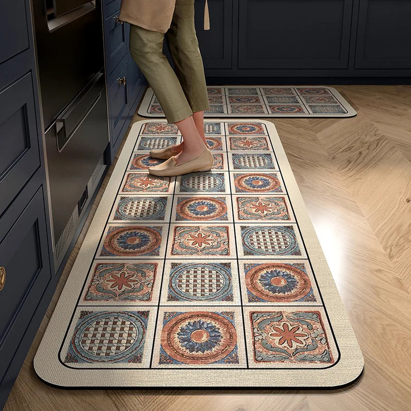 Diatom Mud Anti-Slip Kitchen & Entrance Floor Mat Absorbent Door Rug
