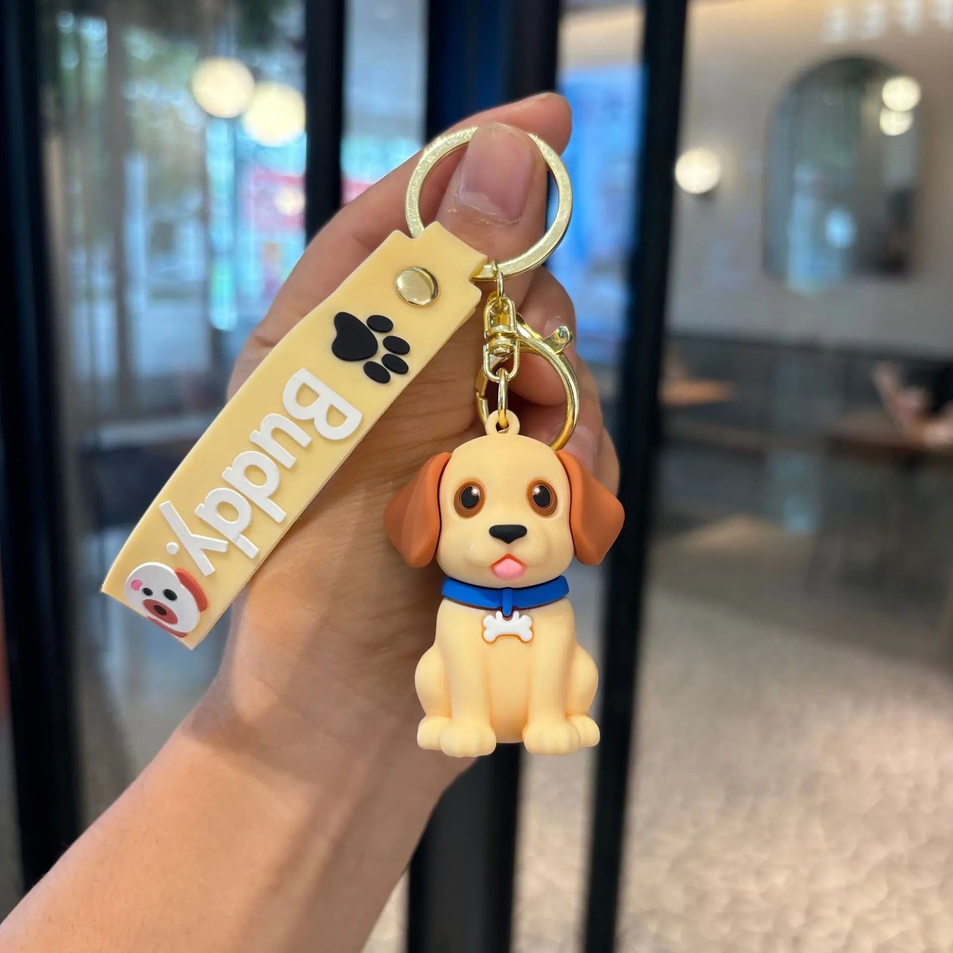 Cute Animal Dog Keychain – PVC Mini Puppy Bag Accessory