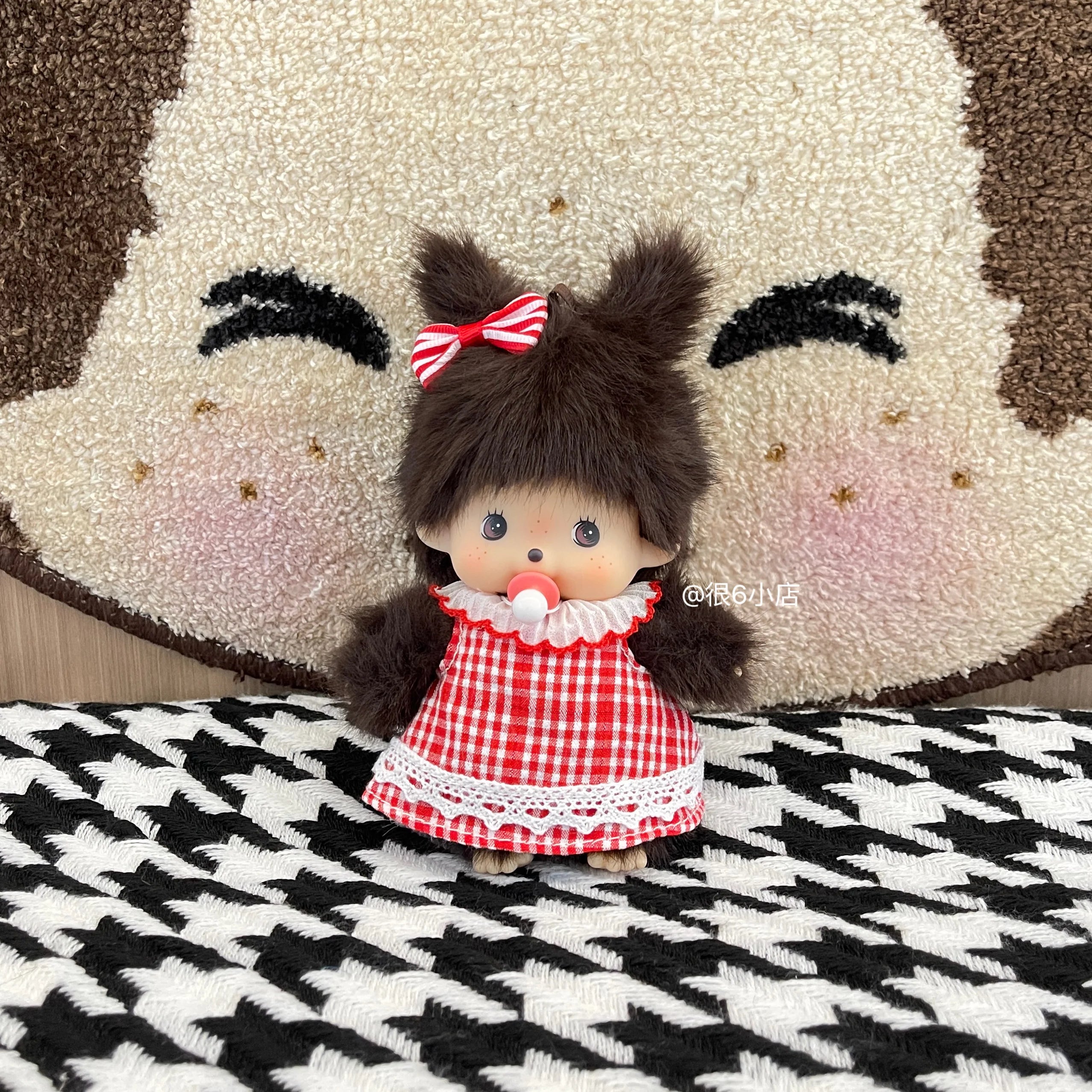 Kawaii Mongon Monkey Plush Keychain – 15cm Cute Doll Bag Accessory