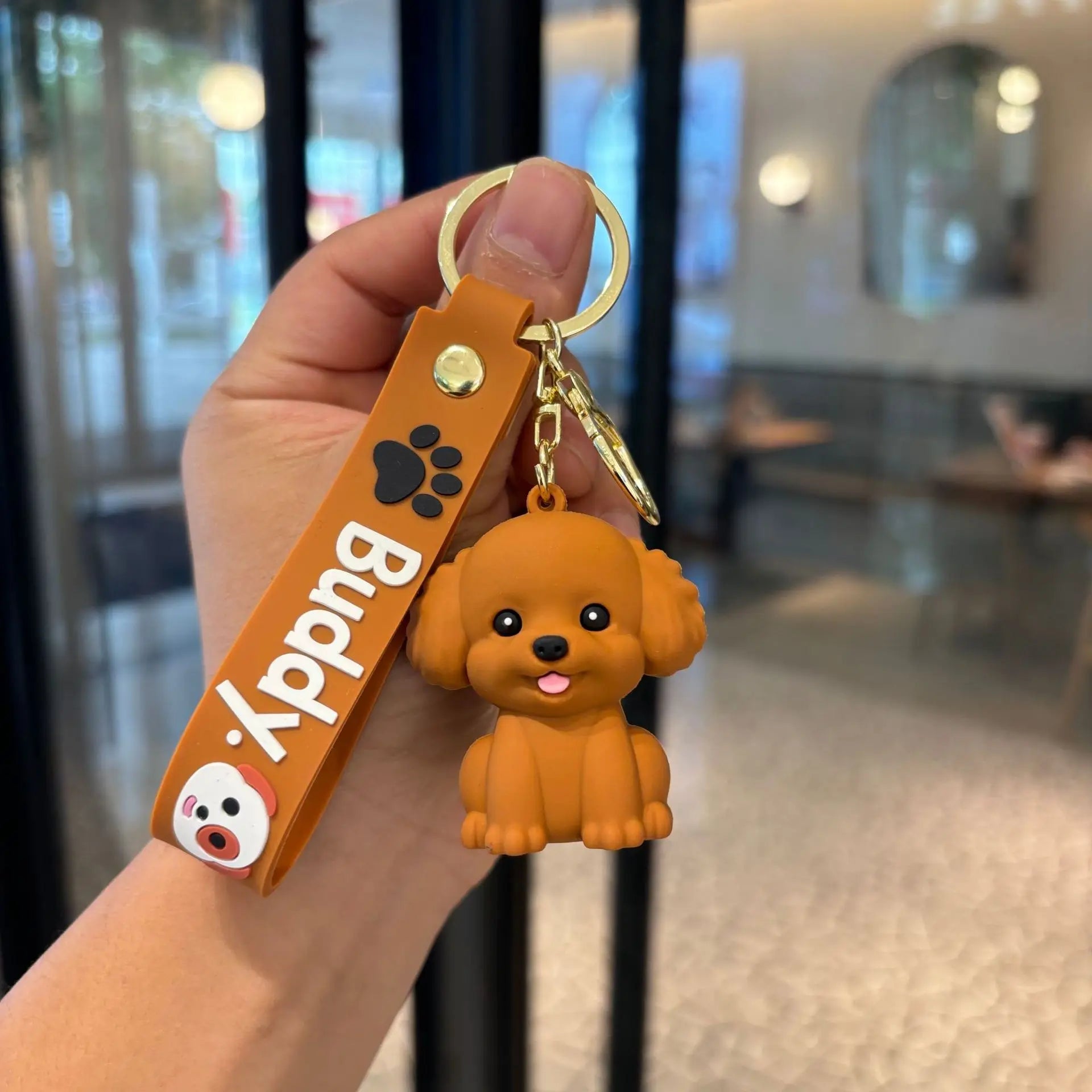 Cute Animal Dog Keychain – PVC Mini Puppy Bag Accessory