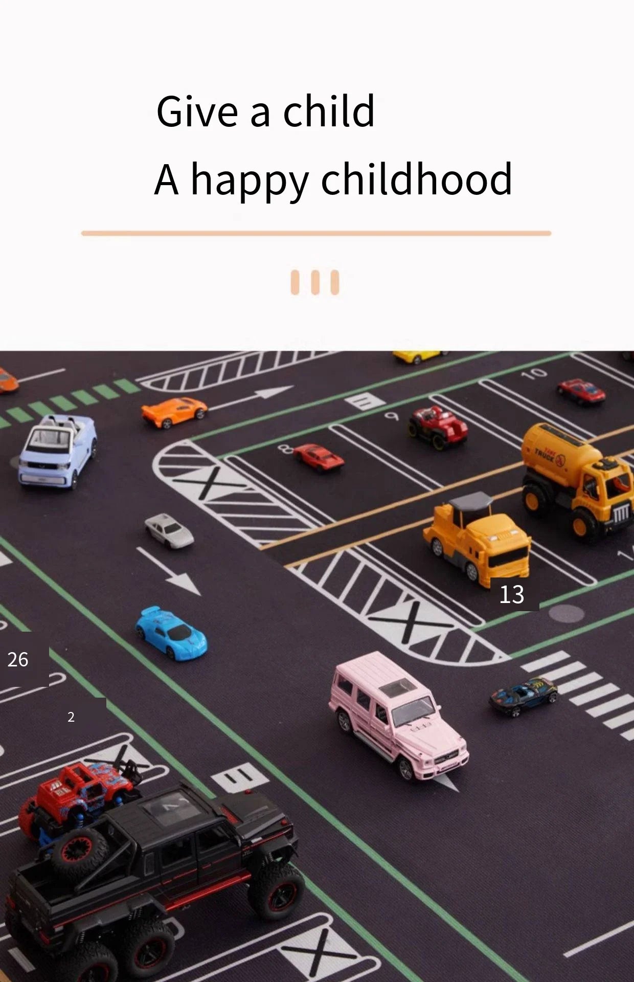 Kids Traffic Play Mat Rug – Large City Road Carpet for Playroom & Living Room