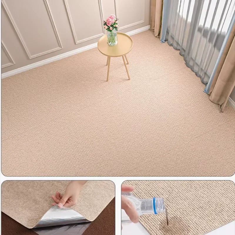 40cmX3m Kitchens Bedroom Rug Water Uptake Home Decor Self-adhesive Room Decoration Bathroom Rugs Solid Color Carpet Living Room