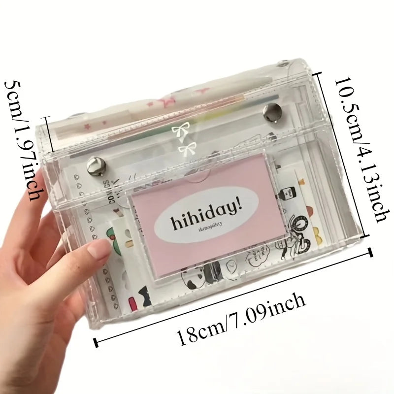 4-Layer PVC Transparent Makeup Organizer Bag – Multi-Pocket Travel Cosmetic Storage