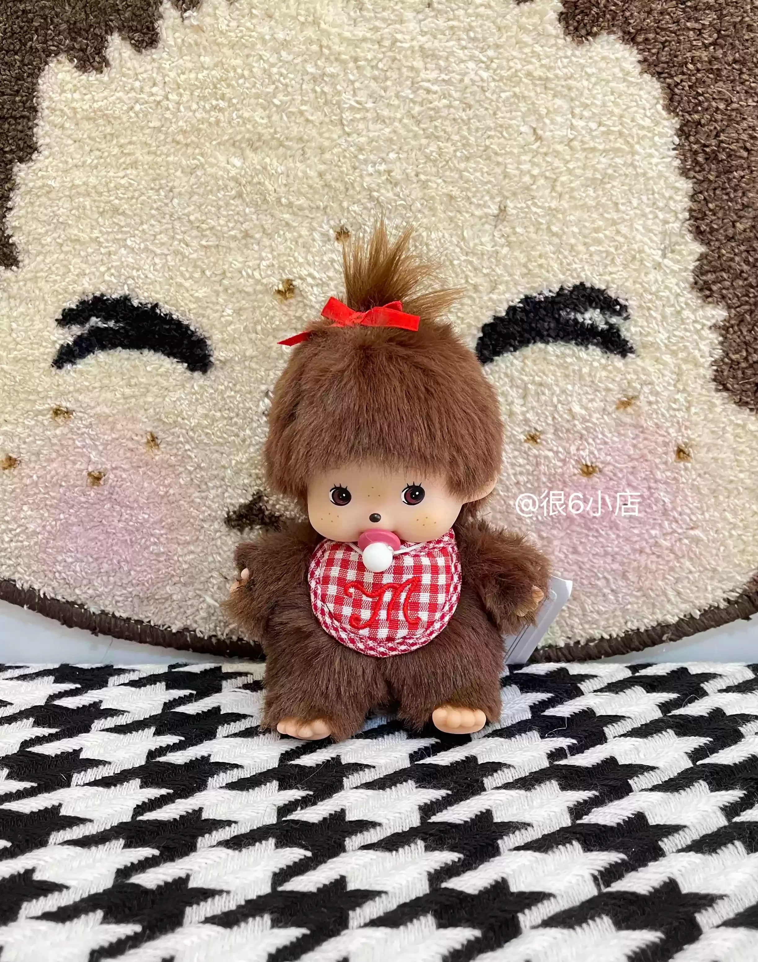 Kawaii Mongon Monkey Plush Keychain – 15cm Cute Doll Bag Accessory