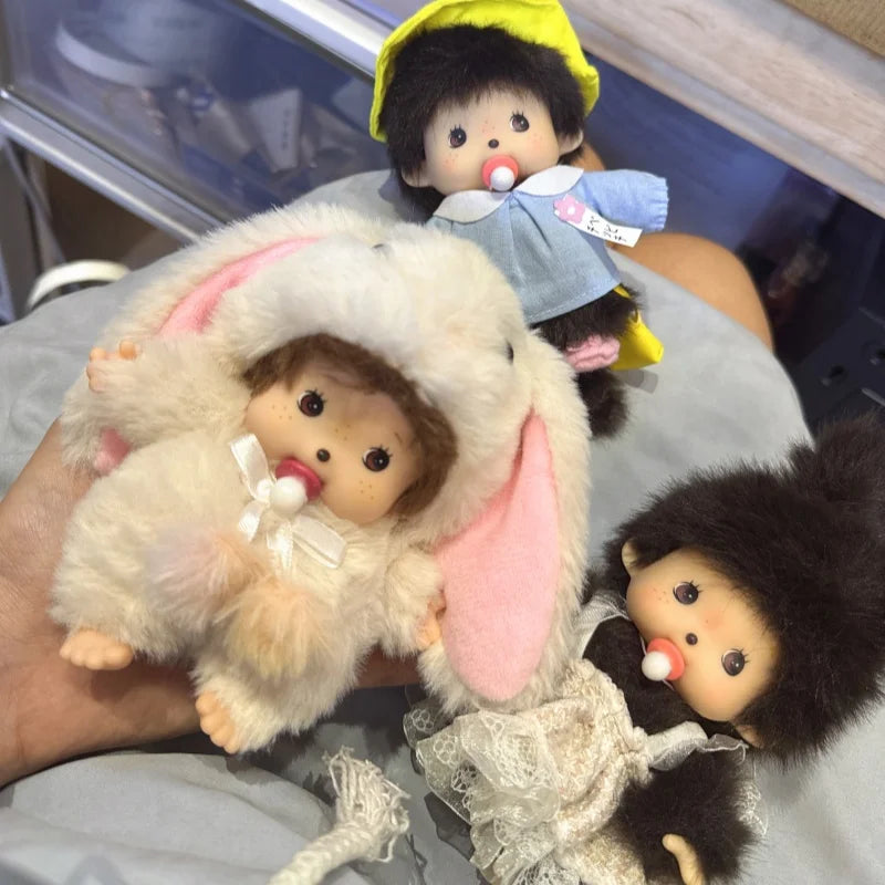 Kawaii Mongon Monkey Plush Keychain – 15cm Cute Doll Bag Accessory