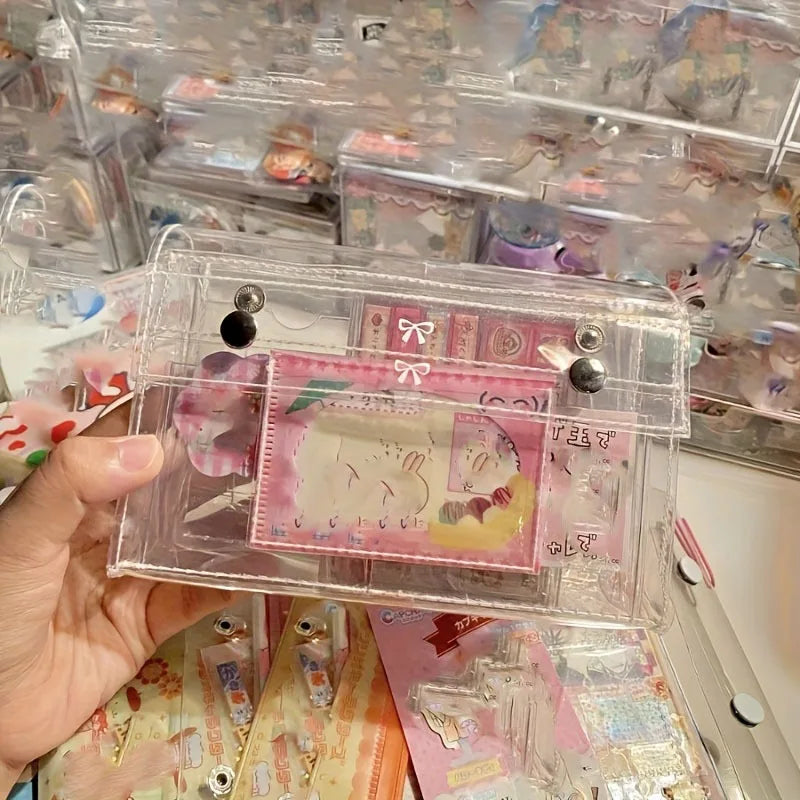 4-Layer PVC Transparent Makeup Organizer Bag – Multi-Pocket Travel Cosmetic Storage