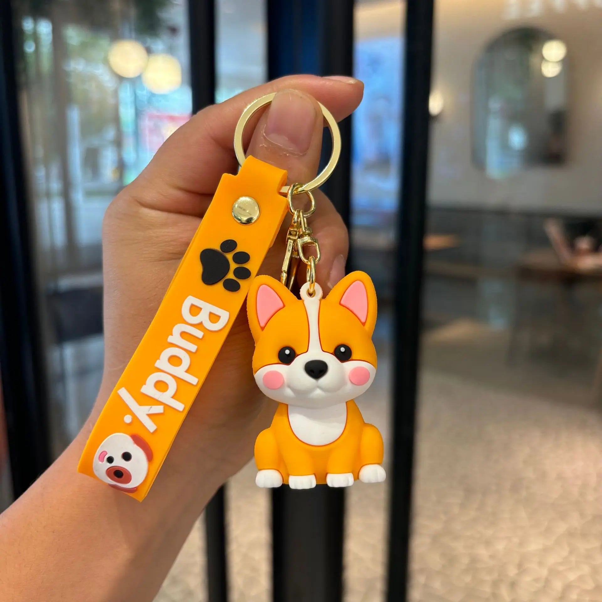 Cute Animal Dog Keychain – PVC Mini Puppy Bag Accessory