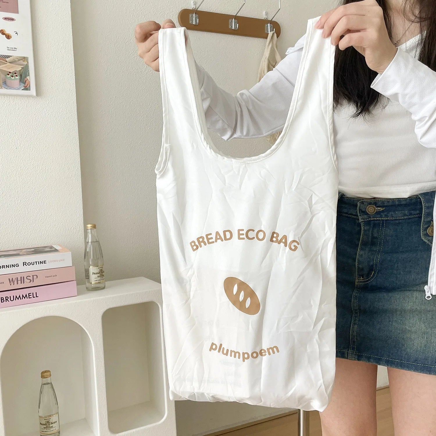 Bread-Shaped Foldable Shopping Bag – Large Capacity Reusable Grocery Tote